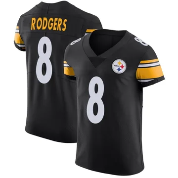 Men's Aaron Rodgers Pittsburgh Steelers Elite Black Team Color Vapor Untouchable Jersey