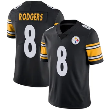 Men's Aaron Rodgers Pittsburgh Steelers Limited Black Team Color Vapor Untouchable Jersey
