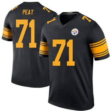 Men's Andrus Peat Pittsburgh Steelers Legend Black Color Rush Jersey