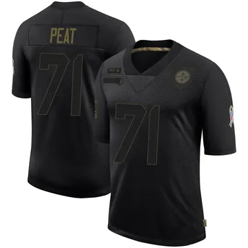 Men's Andrus Peat Pittsburgh Steelers Limited Black 2020 Salute To Service Jersey
