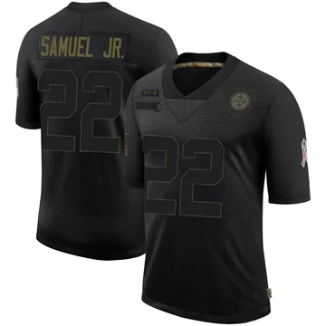 Men's Asante Samuel Jr. Pittsburgh Steelers Limited Black 2020 Salute To Service Jersey