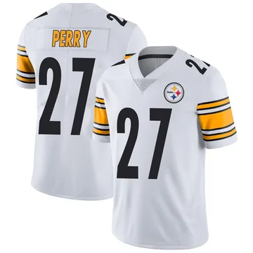 Men's A.T. Perry Pittsburgh Steelers Limited White Vapor Untouchable Jersey