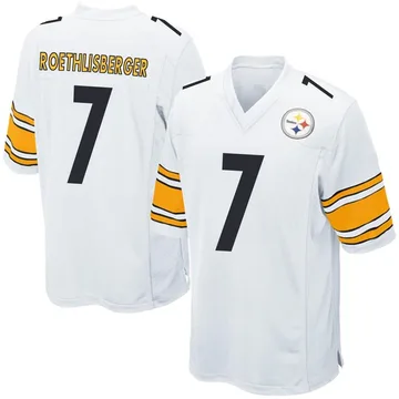 Men's Ben Roethlisberger Pittsburgh Steelers Game White Jersey