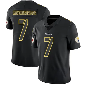 Men's Ben Roethlisberger Pittsburgh Steelers Limited Black Impact Jersey