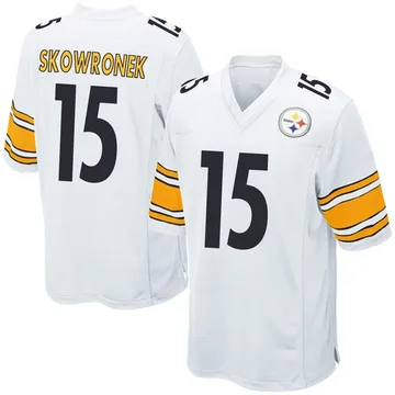 Men's Ben Skowronek Pittsburgh Steelers Game White Jersey