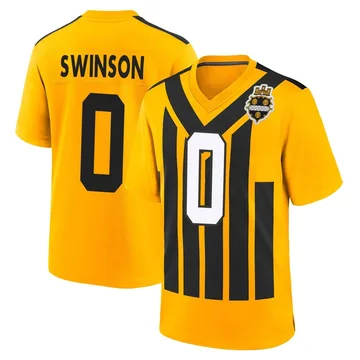 Men's Bradyn Swinson Pittsburgh Steelers Game Gold Alternate 1933 Throwback Jersey