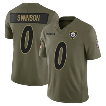 Men's Bradyn Swinson Pittsburgh Steelers Limited Olive 2025 Salute to Service Jersey