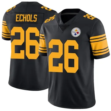 Men's Brandin Echols Pittsburgh Steelers Limited Black Color Rush Jersey
