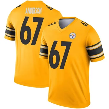 Men's Calvin Anderson Pittsburgh Steelers Legend Gold Inverted Jersey