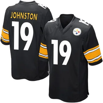 Men's Cameron Johnston Pittsburgh Steelers Game Black Team Color Jersey
