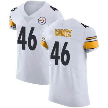 Men's Christian Kuntz Pittsburgh Steelers Elite White Vapor Untouchable Jersey