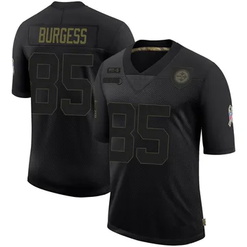 Men's Cole Burgess Pittsburgh Steelers Limited Black 2020 Salute To Service Jersey