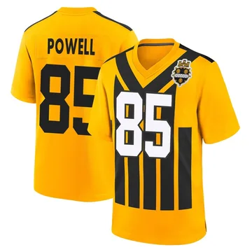 Men's Cornell Powell Pittsburgh Steelers Game Gold Alternate 1933 Throwback Jersey
