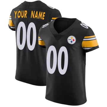 Men's Custom Pittsburgh Steelers Elite Black Team Color Vapor Untouchable Jersey