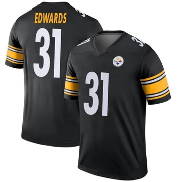 Men's Daijun Edwards Pittsburgh Steelers Legend Black Jersey