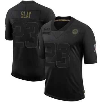 Men's Darius Slay Pittsburgh Steelers Limited Black 2020 Salute To Service Jersey