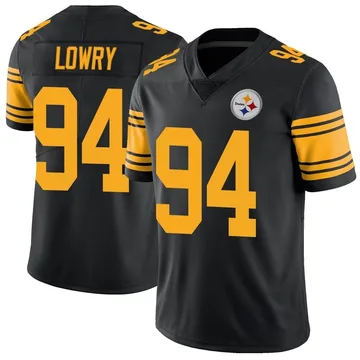 Men's Dean Lowry Pittsburgh Steelers Limited Black Color Rush Jersey