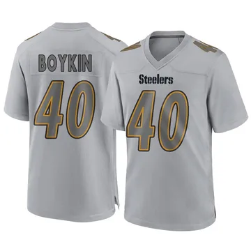 Men's Devan Boykin Pittsburgh Steelers Game Gray Atmosphere Fashion Jersey