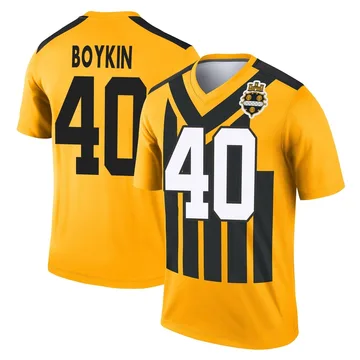 Men's Devan Boykin Pittsburgh Steelers Legend Gold Alternate 1933 Throwback Performance Jersey