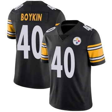 Men's Devan Boykin Pittsburgh Steelers Limited Black Team Color Vapor Untouchable Jersey