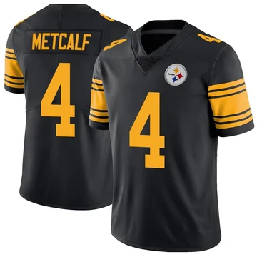 Men's DK Metcalf Pittsburgh Steelers Limited Black Color Rush Jersey
