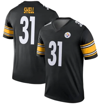 Men's Donnie Shell Pittsburgh Steelers Legend Black Jersey