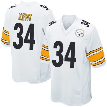 Men's Donte Kent Pittsburgh Steelers Game White Jersey