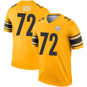 Men's Doug Nester Pittsburgh Steelers Legend Gold Inverted Jersey