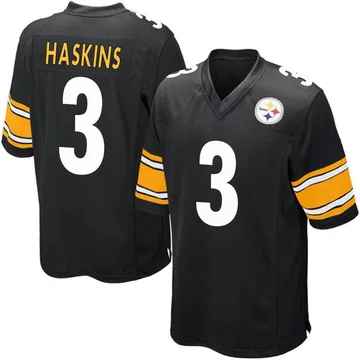 Men's Dwayne Haskins Pittsburgh Steelers Game Black Team Color Jersey