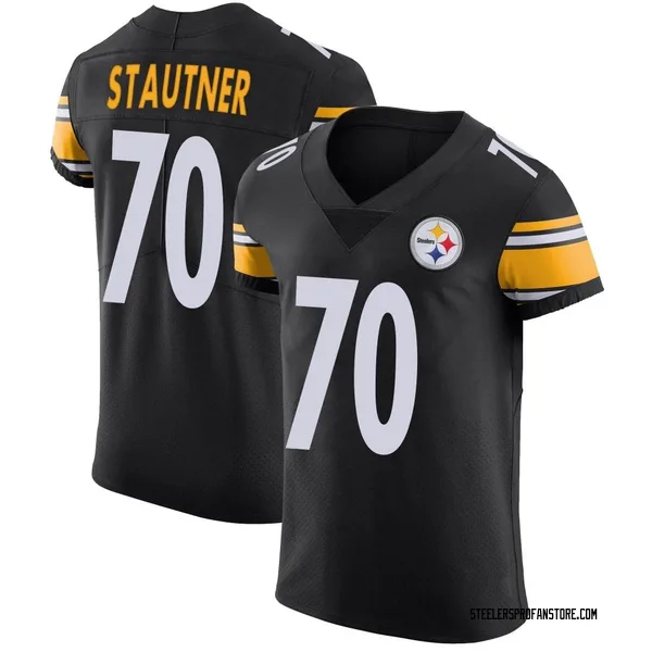 Men's Ernie Stautner Pittsburgh Steelers Elite Black Team Color Vapor Untouchable Jersey
