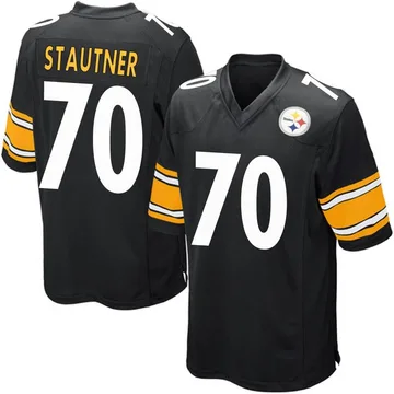 Men's Ernie Stautner Pittsburgh Steelers Game Black Team Color Jersey