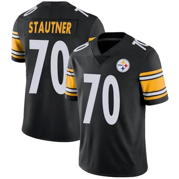 Men's Ernie Stautner Pittsburgh Steelers Limited Black Team Color Vapor Untouchable Jersey