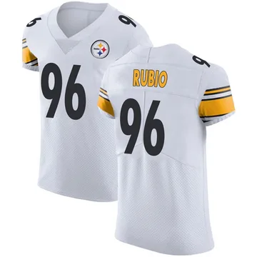 Men's Gabriel Rubio Pittsburgh Steelers Elite White Vapor Untouchable Jersey