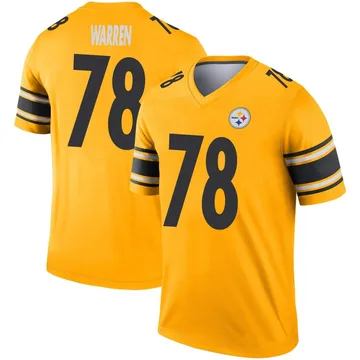 Men's Gareth Warren Pittsburgh Steelers Legend Gold Inverted Jersey