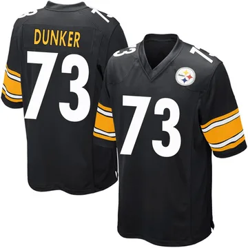 Men's Gennings Dunker Pittsburgh Steelers Game Black Team Color Jersey