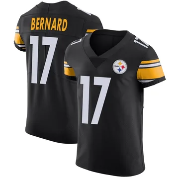 Men's Germie Bernard Pittsburgh Steelers Elite Black Team Color Vapor Untouchable Jersey