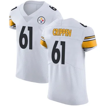 Men's Greg Crippen Pittsburgh Steelers Elite White Vapor Untouchable Jersey