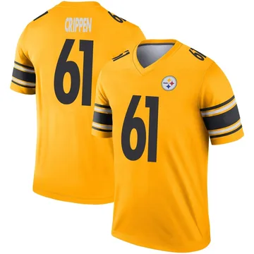 Men's Greg Crippen Pittsburgh Steelers Legend Gold Inverted Jersey