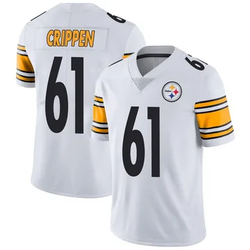 Men's Greg Crippen Pittsburgh Steelers Limited White Vapor Untouchable Jersey