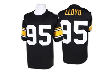 Men's Greg Lloyd Pittsburgh Steelers Authentic Black Mitchell And Ness Throwback Jersey
