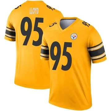 Men's Greg Lloyd Pittsburgh Steelers Legend Gold Inverted Jersey