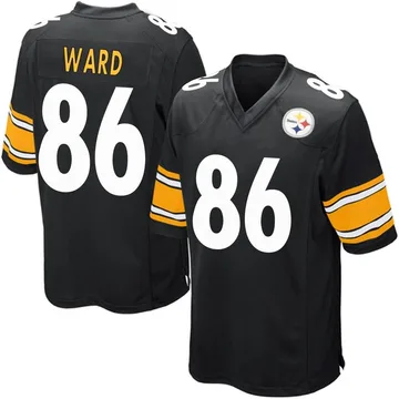 Men's Hines Ward Pittsburgh Steelers Game Black Team Color Jersey