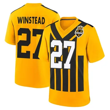 Men's Isaiah Winstead Pittsburgh Steelers Game Gold Alternate 1933 Throwback Jersey