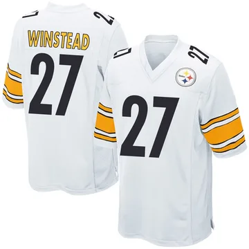 Men's Isaiah Winstead Pittsburgh Steelers Game White Jersey