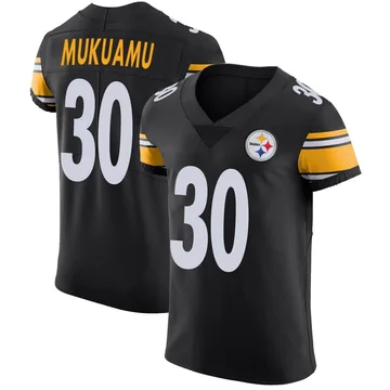 Men's Israel Mukuamu Pittsburgh Steelers Elite Black Team Color Vapor Untouchable Jersey