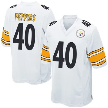 Men's Jabrill Peppers Pittsburgh Steelers Game White Jersey