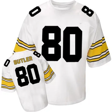 Men's Jack Butler Pittsburgh Steelers Authentic White Mitchell And Ness Throwback Jersey