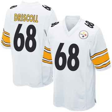 Men's Jack Driscoll Pittsburgh Steelers Game White Jersey