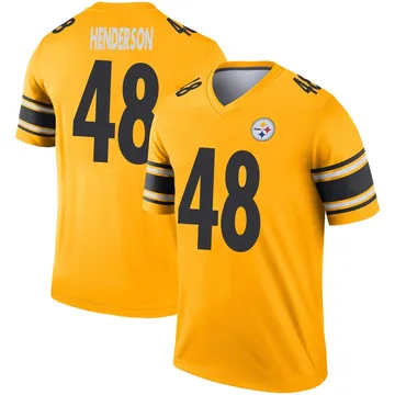 Men's Jack Henderson Pittsburgh Steelers Legend Gold Inverted Jersey