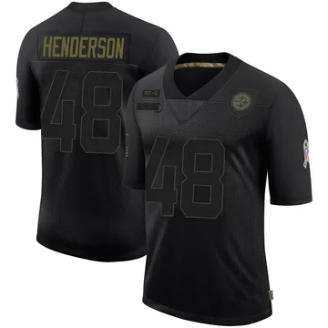 Men's Jack Henderson Pittsburgh Steelers Limited Black 2020 Salute To Service Jersey